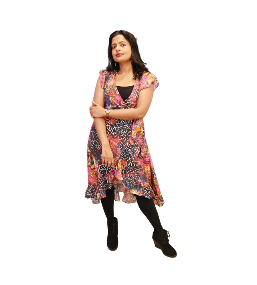 Gown Chinon Silk Multi Colour Digital Print Gown – Kajols - Indian &  Pakistani Fashion & Tailoring